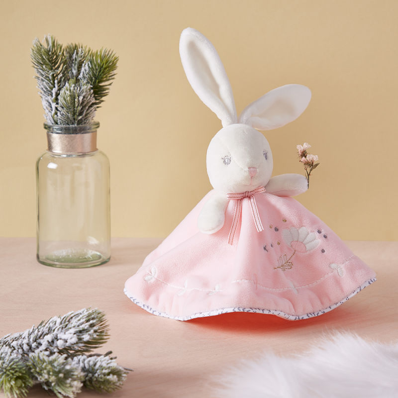  - perle - rond lapin rose fleur 20 cm 